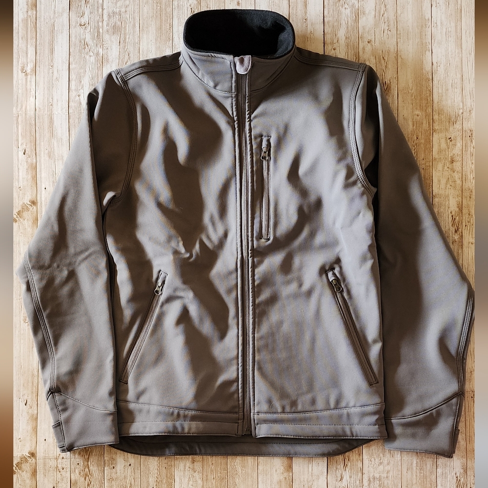Carhartt Men's Small softshell jacket fleece lined Gray ranch outdoor